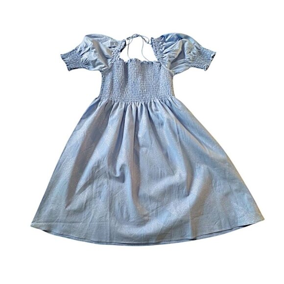 Hill House Athena Nap Dress, Light Blue Glitter Check, Size S, New with tag - Picture 7 of 12